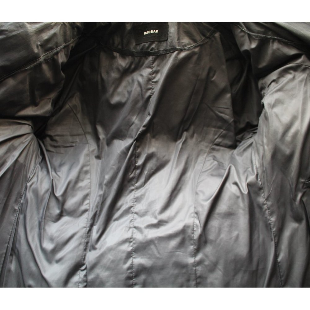 Rudsak Sophie Down Coat with Leather Belt / Small / Grey Black Down - Picture 14 of 16